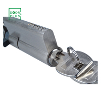 DoorPuls Haute Qualité Profil Euro EN1303 Serrure à Cylindre de Sécurité en Laiton avec 3 Clés ANSI Grade 2 Nickelé Taille 110mm