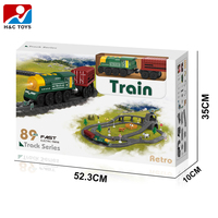 Enfants bricolage créatif assembler des jouets orbite jouet 89 pièces lumière électrique et son train piste jouets