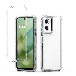 Funda Protectora Transparente de Acrílico Cristalino Resistente a Impactos, Protección Completa de 360 Grados para Teléfono Celular <span class=keywords><strong>Motorola</strong></span> Moto G06 4G - Product Image 6