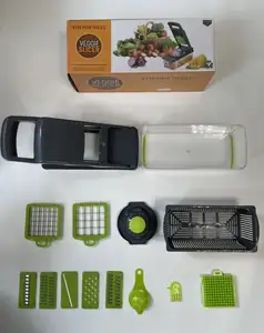 Fruit Onion Vegetable Cutter Machine Multifunctional 15 In 1 Food Cutter Kitchen Vegetable Slicer Dicer Cutter Veggie Chopper