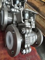 Vanne à boisseau flottant manuelle en acier inoxydable duplex 4A résistant à la corrosion API 6D/API 607, extrémités à brides, doublée de caoutchouc, OEM B3 pour gaz
