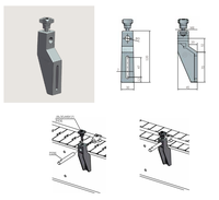 Pièces de rail de guidage en aluminium pour convoyeur à bande modulaire, pince de fixation en nylon, vitesse réglable, durable, marque WA, utilisation agricole, garantie 1 an