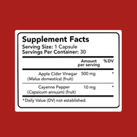Capsules de vinaigre de cidre de pomme en gros d'usine avec vinaigre de cidre de pomme et piment de Cayenne pour le soutien cardiovasculaire