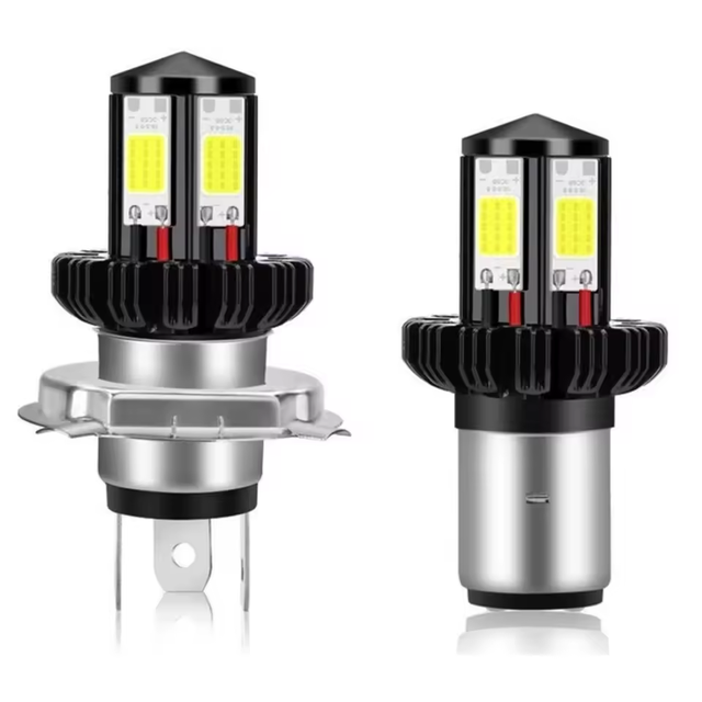 Motorcycle Headlight LED BA20D H6 H4 Bulbs Hi Lo Beam Moto LED Motorbike Headlight Lamp 6000K White 12V 1200LM