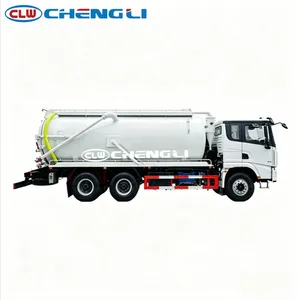 รถบรรทุกดูดตะกอน Shacman 375 แรงม้า 6x4 รถบรรทุกถังดูดตะกอน รถบรรทุกถังเก็บน้ำเสียอุตสาหกรรม - Product Image 4