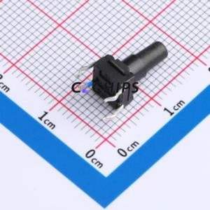 TC-FS66D-C-Q Tactile Switch Through hole Component (THT)-4P,6x6mm Switch Single Pole Single Throw Round Button 2.6N Through Hole - Product Image 2