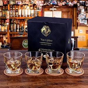 Set de Regalo de Vasos de Whisky con Base de Madera, Reutilizables, Plateados/Dorados, Estilo Americano, con Bandeja de Piedra y Piedras de Granito para Enfriar - Product Image 3