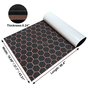 <span class=keywords><strong>Tapis</strong></span> en mousse EVA KT GuoMei noir et brun foncé pour pont <span class=keywords><strong>de</strong></span> bateau, revêtement <span class=keywords><strong>de</strong></span> sol marin en nid d'abeille, coussinets en mousse EVA autocollants pour yachts - Product Image 2