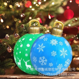 Pvc <b>Inflatable</b> Christmas Ornament Balls 60Cm Outdoor Holiday Decoration - Product Image 2
