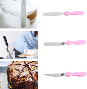 Juego de 3 Utensilios de Repostería de Acero Inoxidable para Decoración de Pasteles, Espátula para Glaseado, Accesorios para Plato Giratorio - Product Image 3