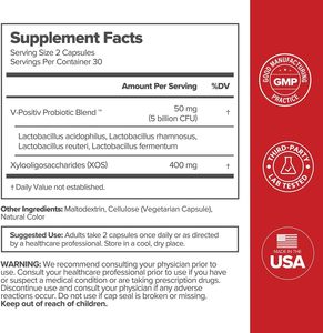 O Positiv URO Probiotici Vaginali per Donne, Equilibrio del pH e Lattobacilli con Prebiotici, 60 Capsule Vegane (Confezione 1), Fornitura per 1 Mese - Product Image 4