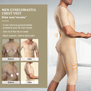 Faja de Realce de Glúteos con Entrepierna Abierta, Body de Compresión de Ginecomastia para <span class=keywords><strong>Abdomen</strong></span>, Postcirugía, Faja de Talla Grande para <span class=keywords><strong>Hombre</strong></span>, Moldeador de Cuerpo Completo - Product Image 5