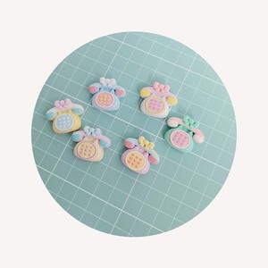 Cabujones de resina con forma de mini teléfono, bonitos y de base plana, para scrapbooking, piezas decorativas para teléfonos y accesorios para manualidades DIY - Product Image 2