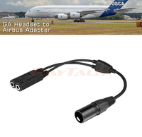 Adaptateur de câble d'aviation RayTalk CB-04 pour casque Airbus, connecteurs de communication à double prise GA RJ-055 RJ-068
