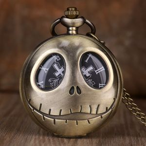 Cadeau d'Halloween antique-Rétro Gothique Jack <span class=keywords><strong>Skellington</strong></span> Pendentif Collier Tim Burton's Nightmare Christmas Montre de Poche pour Hommes Enfants - Product Image 2