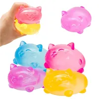 Mini Jouets Squishy Maltose Chat Mignon à Remontée Lente, Balles Anti-Stress Sensorielles pour Adultes et Enfants, Jouets Fidget Anti-Anxiété Non Toxiques en TPR