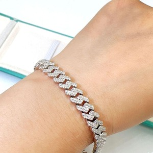 Best Selling Waterproof Moissanite Diamond Cuban Chain Men Hip Hop <b>Statement</b> <b>Necklace</b> Nightclub Wear Available for Sale - Product Image 2
