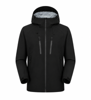 Veste de pluie légère et pliable à coque rigide, imperméable 10 000 mm, coupe-vent, respirante, à capuche, pour hommes et femmes, camping