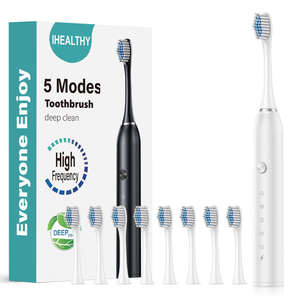 Cepillo de Dientes Sónico Recargable IPX7 Popular para Viajes, con Cerdas Suaves, Color y Logotipo Personalizables, 30 Días de Autonomía, Diseño Blanco Natural - Product Image 6