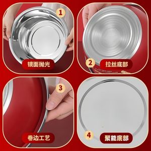 Tazón para lavar verduras de acero inoxidable, fregadero de cocina de calidad alimentaria, profundo y grueso, fácil de limpiar, superficie pulida - Product Image 2