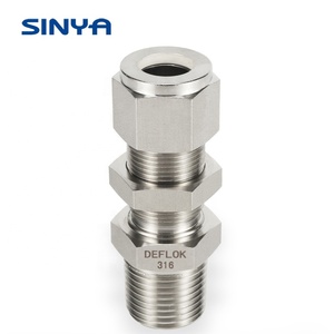 Schott Stecker Kompression Rohr Armaturen 1 Zu 16 Zoll <span class=keywords><strong>3</strong></span>/8 in. Rohr x 1/2 in. NPT Edelstahl Hydraulische Instrument - Product Image 1