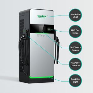 Wolun Nuevo Cargador Rápido para Vehículos Eléctricos de CC de 60KW 120KW 180KW 240KW, Estación de Carga EVSE de Nivel 3 Montada en Suelo, Certificación CE, OCPP1.6J - Product Image 6