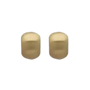 귀 구멍이없는 여성 고위 감각 귀 클립 S925 실버 바늘 매트 금속 솔질 작은 콩 스터드 귀걸이
