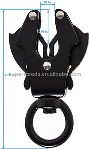 مشبك مشبك ضفدع متين ومخزون خطافات أمان من سبائك الألومنيوم يدعم الشعار المخصص خطاف مربع من سبائك الزنك - Product Image 4