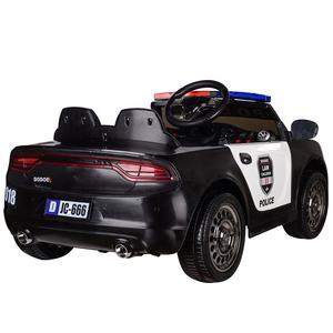 Coche de juguete eléctrico a control remoto para niños, juguete de coche de policía de 12V - Product Image 2