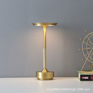 Cross-border creative aluminum bedside lamp for restaurants and <b>bars</b>, high-<b>end</b> atmosphere, touch-dimmable, rechargeable, - Product Image 6