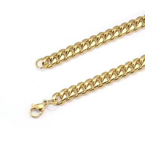 Urope-collar con cadena larga de oro brillante para hombre, Gargantilla gruesa de estilo clásico - Product Image 1