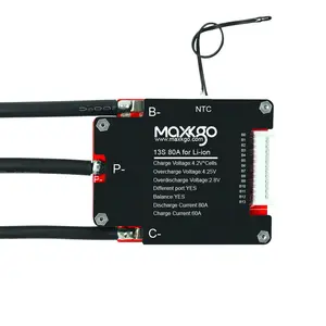 Maxkgo 18650 battery pack 13S 80A charger BMS protective board provide Short circuit protection