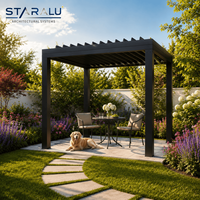 Fabricante de Pérgolas de Aluminio Premium, Suministro Directo, Sistema de Techo con Persianas Motorizadas para Control de Sombra en Patios Exteriores