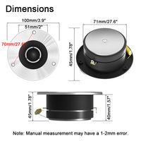 Tweeter de Aluminio de Alta Calidad, 4 Ohmios, Bobina de Voz de Titanio de 3.9 Pulgadas, Altavoz de Audio de Dos Vías, Crossover de Audio de 150W