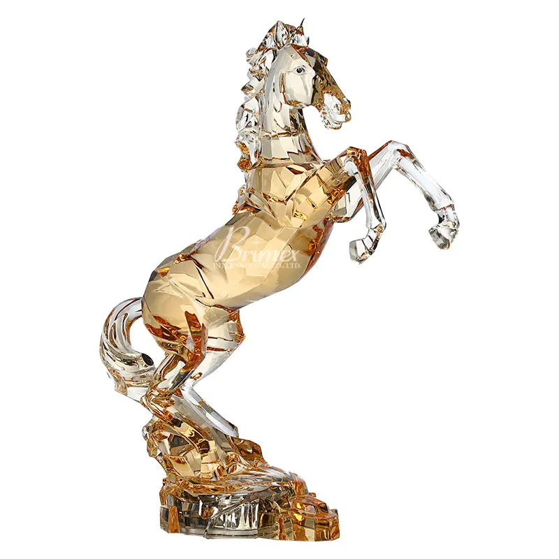 Claro e Transparente de Resina de Decoração Para Casa Escultura Estatueta de Cavalo