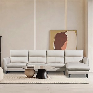 Ensemble de fauteuils inclinables électriques de luxe en cuir véritable avec USB et structure en bois, style moderne BSMS7022 - Product Image 5