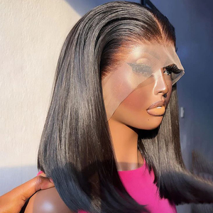 Giá Rẻ Giá Tóc Con Người Cắt Ngắn Tóc Con Người 2X6 Kim K Bob Tóc Giả Trong Suốt Ren Đầy Đủ Phía Trước Dệt Và Bob Tóc Giả Tự Nhiên Tóc Con Người - Product Image 1