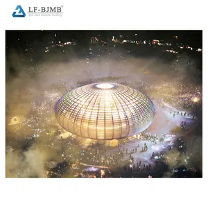 Light Steel Space Frame Building Glass Dome Metal Frame Steel Structure Roofing