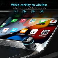 Adaptor Carplay Android Auto Nirkabel 3 in 1, Airplay Mirroring, Dongle USB Universal, Kotak WiFi Berkabel ke WiFi, Plug and Play, Pintar