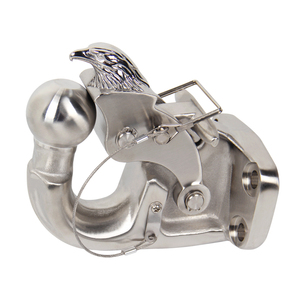 Pièces de <span class=keywords><strong>remorque</strong></span> usinées CNC, motif tête d'aigle personnalisé pour pare-chocs arrière de voiture, accessoires de fixation 85x45mm - Product Image 1