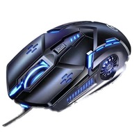 Souris de jeu ergonomique optique 3D mini rétroéclairée LED rechargeable RGB, interface USB sans fil, compatible avec ordinateur portable PC