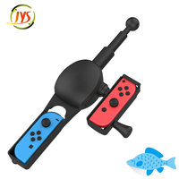 NSJoyCon JYS-NS192 Manette de jeu pour canne à pêche avec poignée droite et gauche, détection corporelle, simulation de rotor, matériau ABS, compatible iOS