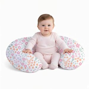 Almohada de lactancia para tiempo boca abajo y soporte para sentar al bebé con funda extraíble ultra suave - Product Image 5