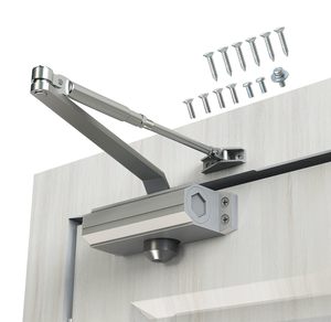 Cierrapuertas Hidráulico Automático Ajustable, Cierre Silencioso con Amortiguador para <span class=keywords><strong>Puertas</strong></span> <span class=keywords><strong>de</strong></span> 25-45 kg - Product Image 1