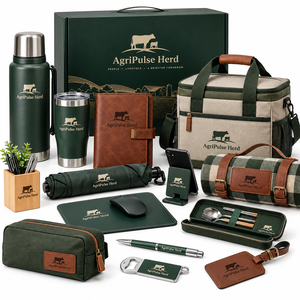 Cattle Farm Crew Corporate Gifts Vacuum Flask Insulated Tumbler Leather Journal Cooler Bag Bamboo Pen <b>Holder</b> Marketing Gifts - Product Image 1
