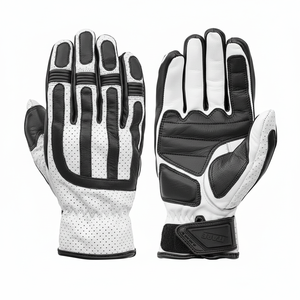Gants de course de moto personnalisés OEM cuir fait imperméable fonctions moto gants d'équitation pour coureurs protection des mains - Product Image 1
