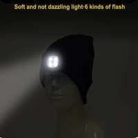 Caldo antivento con luce di emergenza USB ricaricabile cuffia LED lampada frontale cappello per campeggio all'aperto
