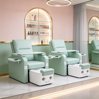 Nouvel équipement de salon de manucure : Fauteuil de pédicure électrique inclinable de luxe moderne avec planche de manucure intégrée