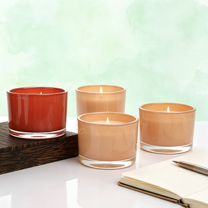 Venta al por Mayor de Frascos de Vidrio de Colores de 4oz para Velas, Recipientes Cilíndricos Vacíos para Velas Aromáticas, Recipientes para Aromaterapia en el Hogar - Product Image 3