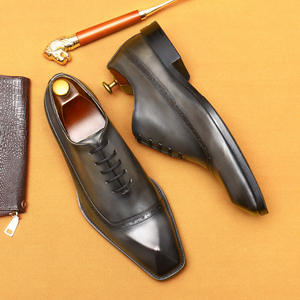 รองเท้าหนังผู้ชาย-หนังแท้รองเท้าทางการธุรกิจอังกฤษสลักลาย - Product Image 4